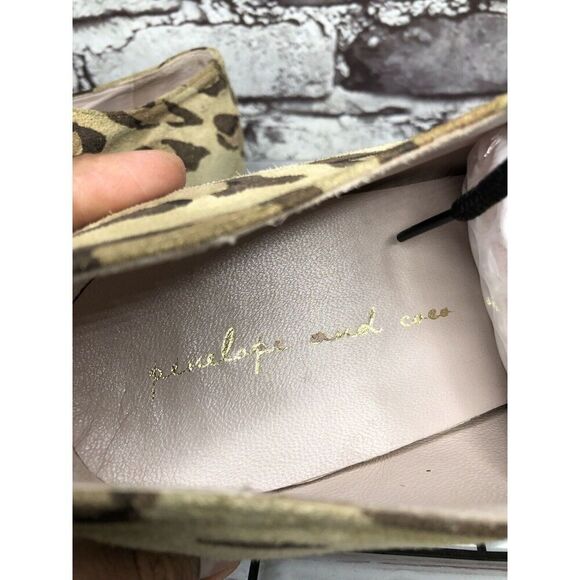 Penelope And Coco Leopard Print Suede Leather Oxfords Shoes Women Sz 10M US/41EU - Picture 15 of 16